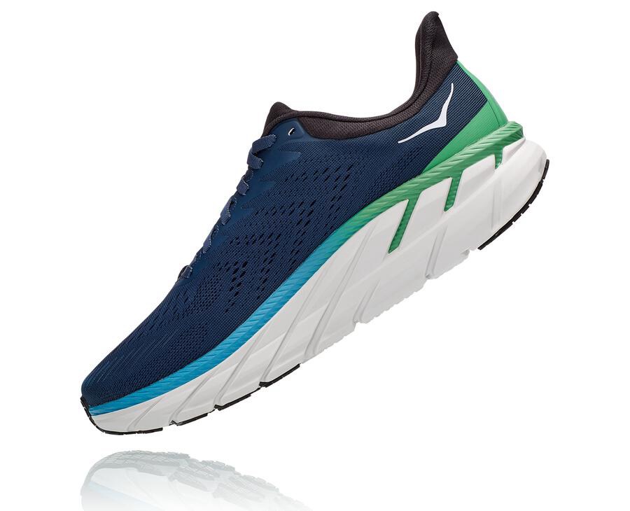 Hoka One One Clifton 7 Löparskor Herr - Marinblå - GTEXD-9286